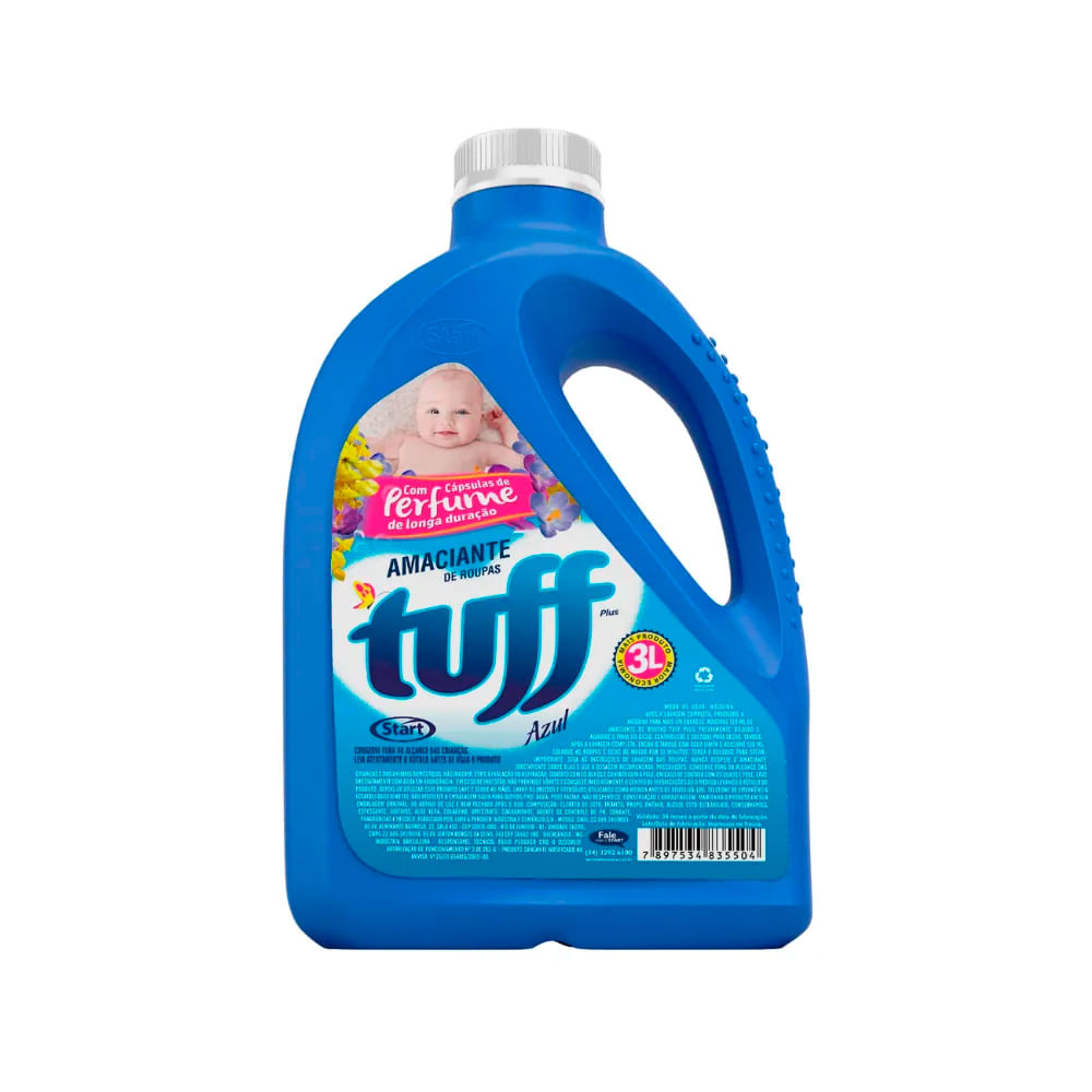 Amaciante de Roupas Tuff Plus Azul Celeste Start Química 3L