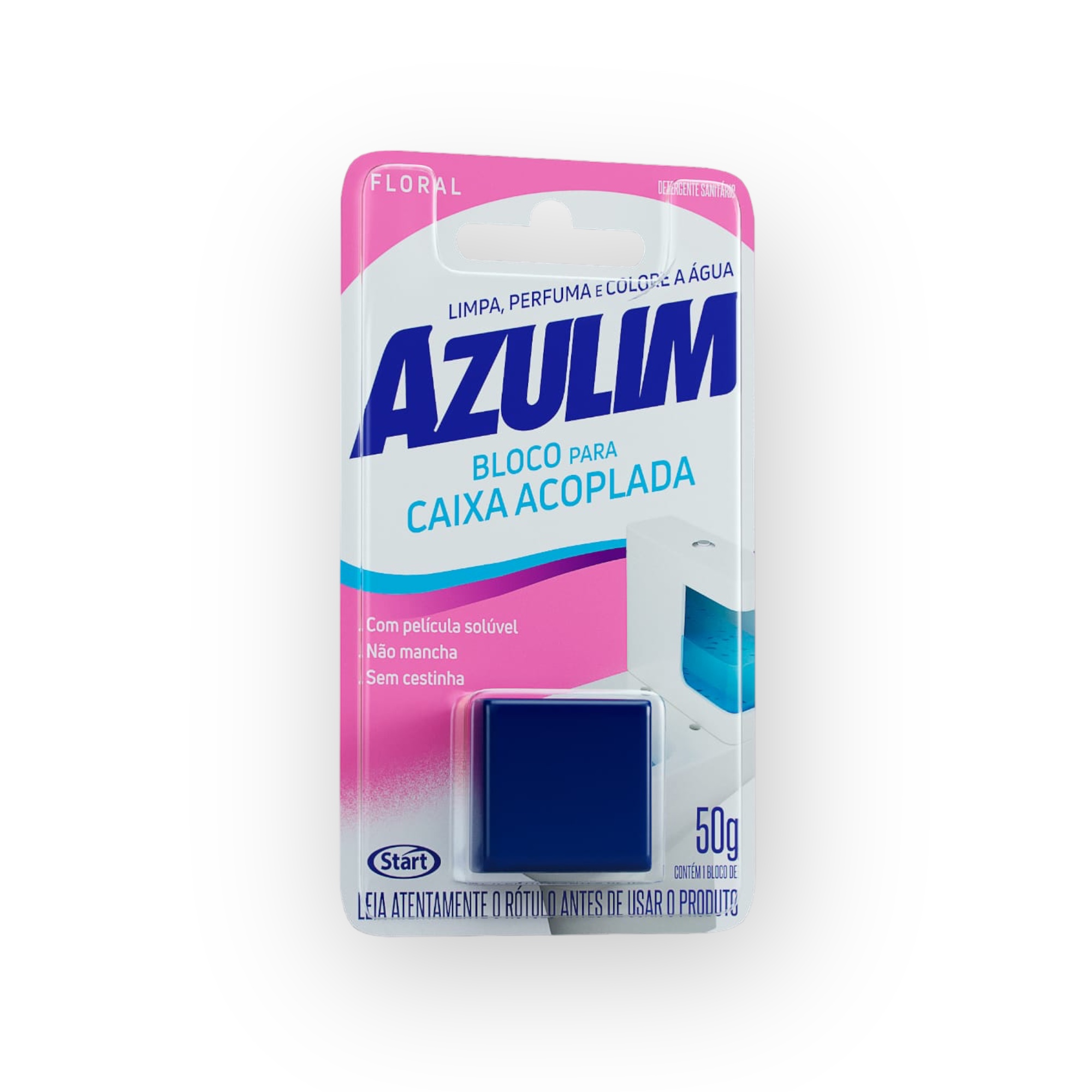 Bloco Sanitário para Caixa Acoplada Azulim Floral 50g