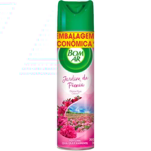 Bom Ar Aromatizador de Ambientes Jasmim Peônia 360ml - Neutralizador de Odores