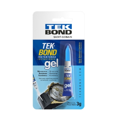 Cola Instantânea Tekbond Gel 3g - Adesivo Multiuso