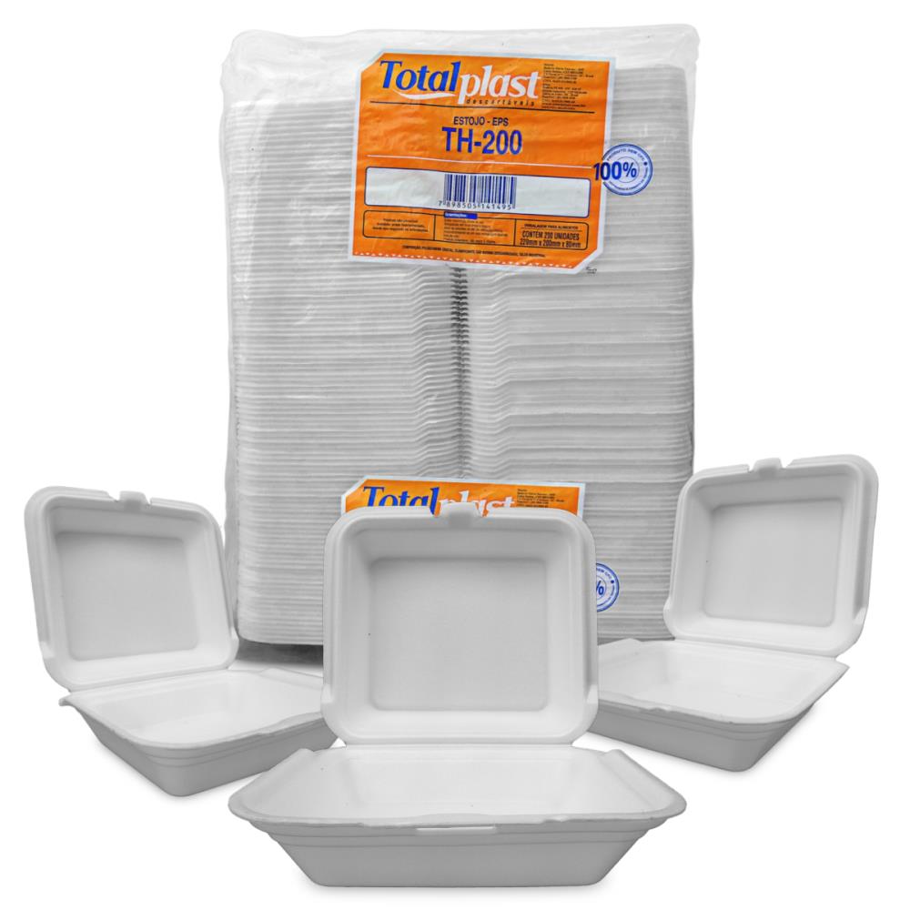 Embalagem Térmica de Isopor EPS TH 200 Limpou para Alimentos - Kit 100 Unidades - Loja de Produtos de Limpeza Goiânia