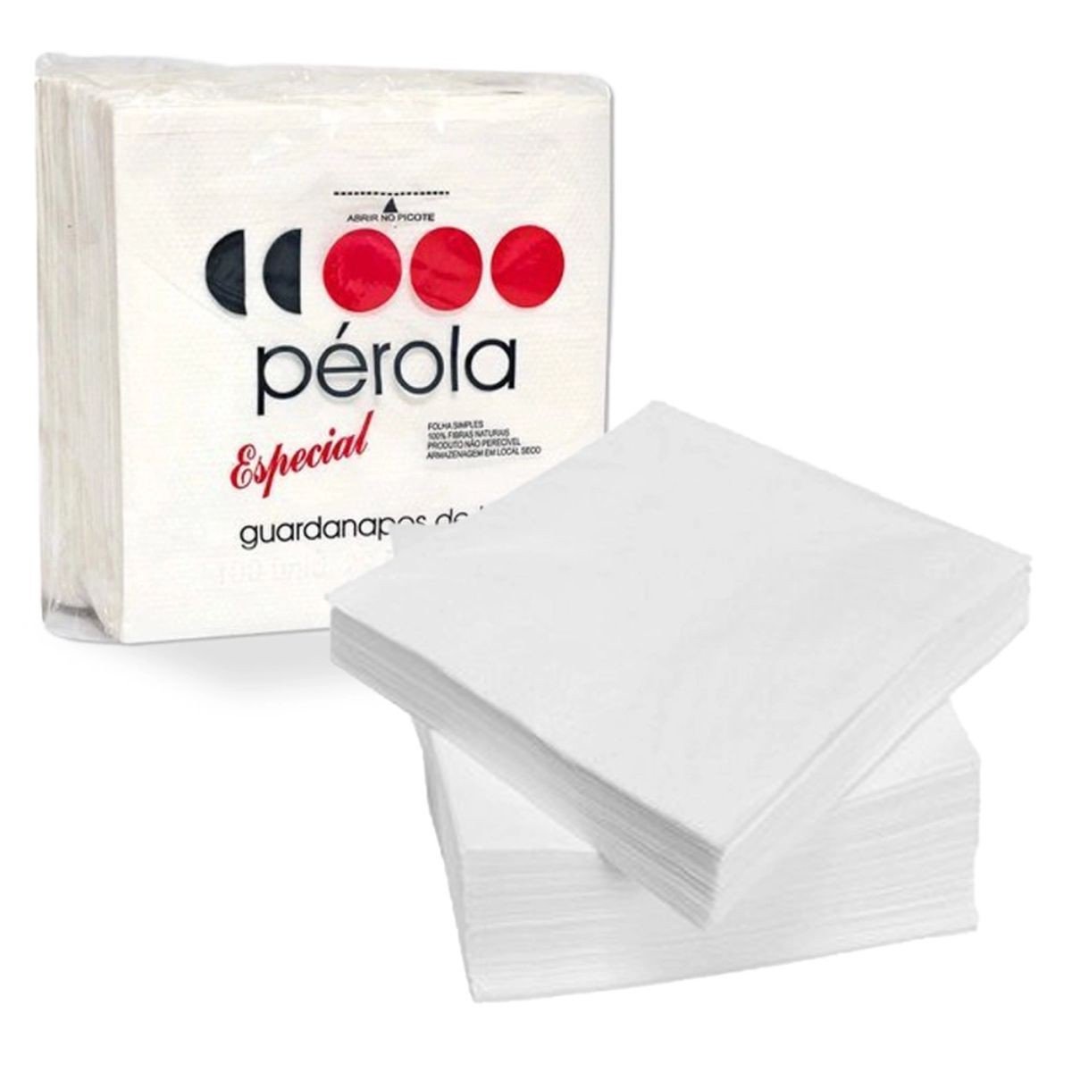 Guardanapo de Papel Luxo Peróla 18x20cm 100% Fibras Naturais - 100 Unidades