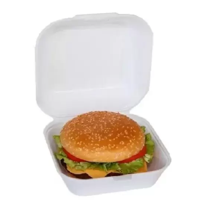 Hamburgueira de Isopor Térmica EPS CH-002 Kit com 100 Unidades - Ideal para Alimentos e Lanches - Loja de Produtos de Limpeza em Goiânia - Foto 2