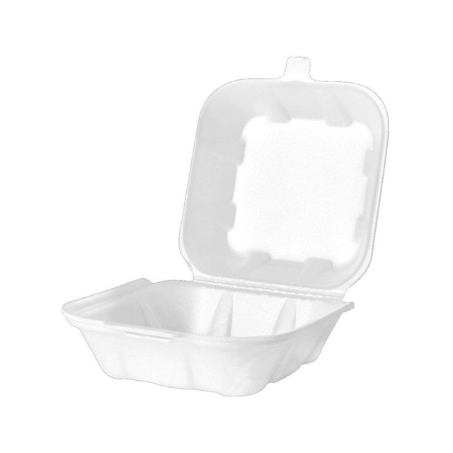 Hamburgueira de Isopor Térmica EPS CH-002 Kit com 100 Unidades - Ideal para Alimentos e Lanches - Loja de Produtos de Limpeza Goiânia