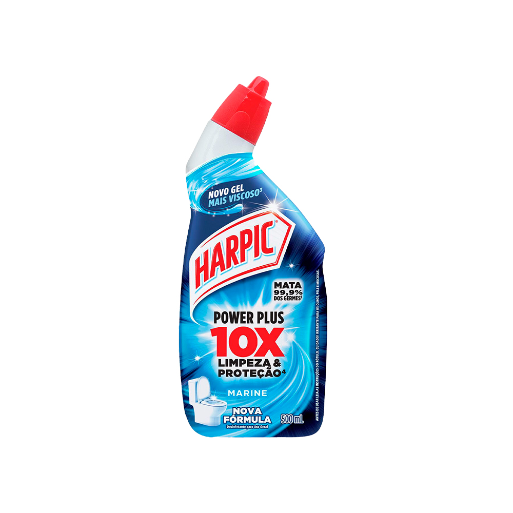 Harpic Power Plus Desinfetante Sanitário Líquido 500ml - Limpeza Profunda