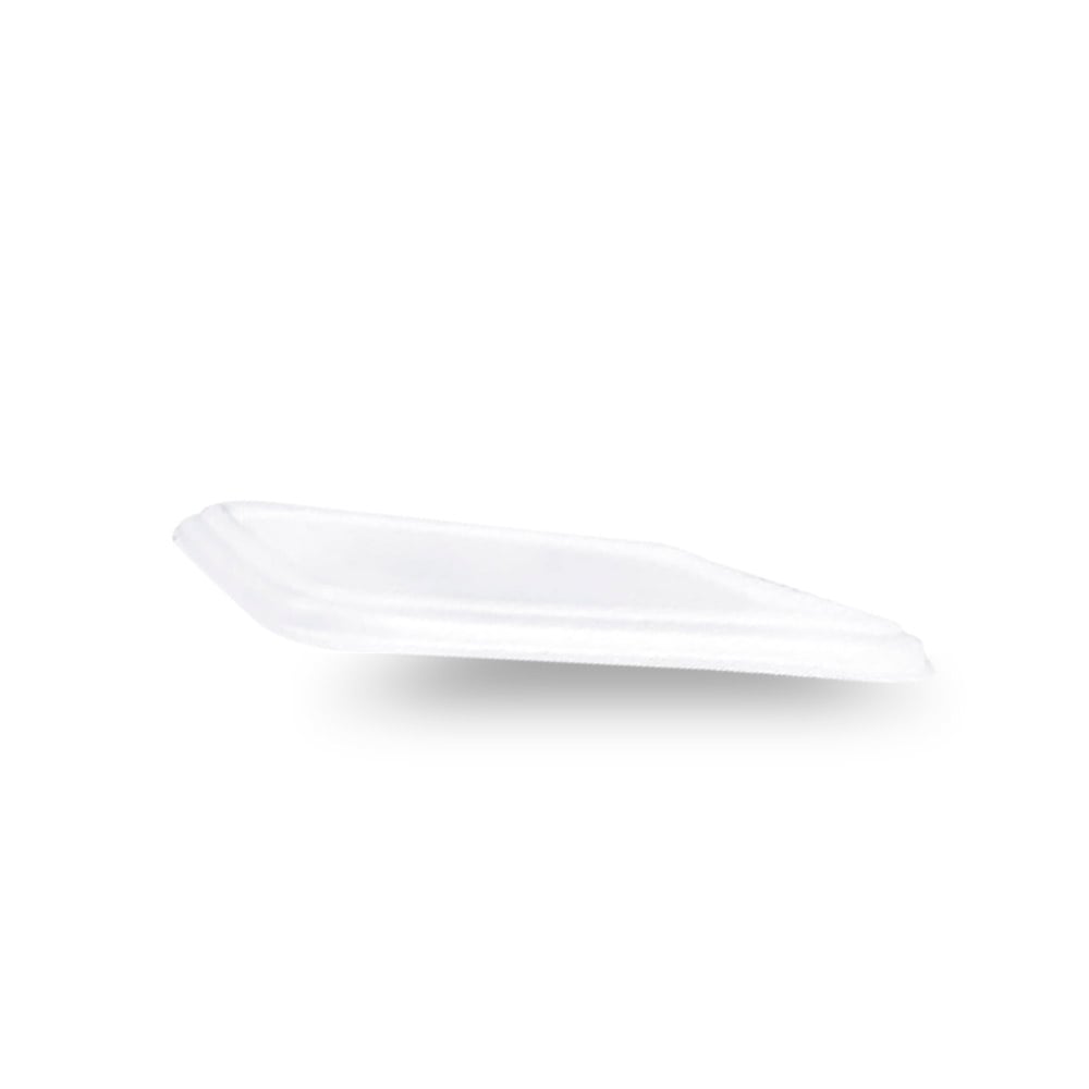 Tampa de Isopor Retangular Branca para Marmitex e Lanches - Pacote com 50 Unidades - Loja de Produtos de Limpeza Goiânia